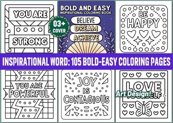 105 Inspirational Words Coloring Pages: A Creative Tool for Mindful Engagement