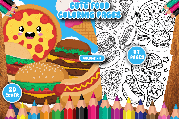 57 Cute Food Coloring Pages for Kids V-1: A Strategic Resource for Educators, Creators, and Entrepreneurs