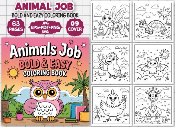 Animals JOB Bold Coloring Book for Kids