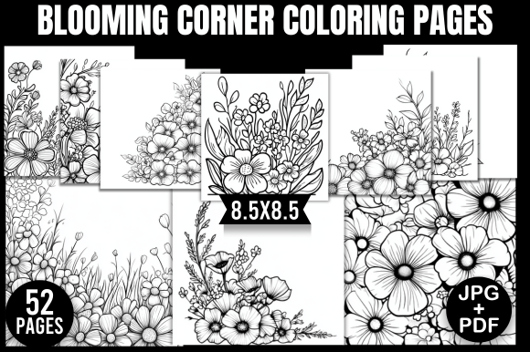Blooming Corner Coloring Pages: A Creative Escape in Every Line