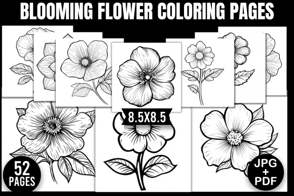 Blooming Flower Coloring Pages
