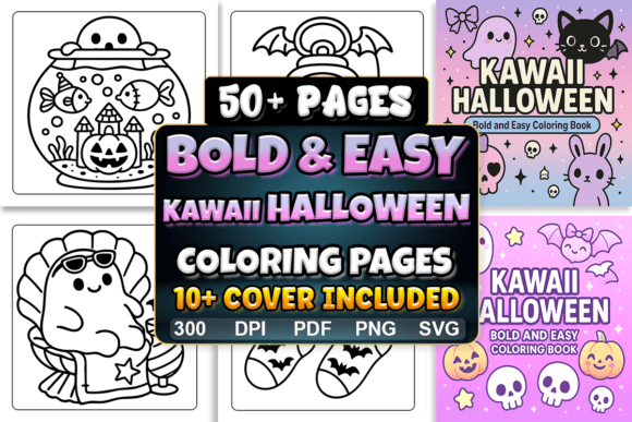 Bold and Easy Kawaii Halloween Coloring: A Creative Trend for All Ages