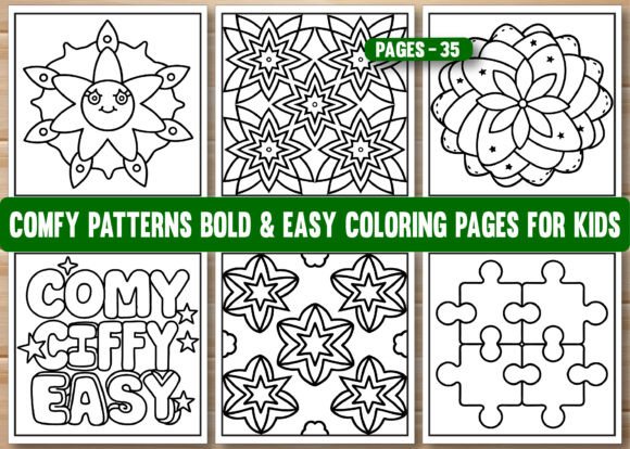 Bold -Easy Comfy Patterns Coloring Pages: A Relaxing Creative Escape for All Ages