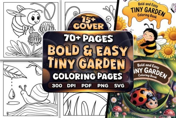 Bold Easy Tiny Garden Coloring Pages