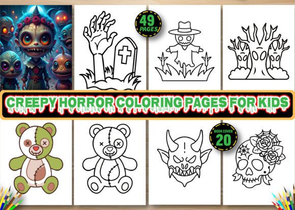 Creepy Horror Coloring Pages for Kids