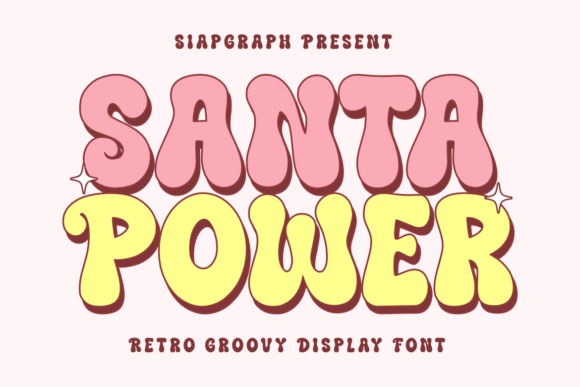 Discover the Magic of Santa Power: A Groovy Christmas Font for Creative Professionals