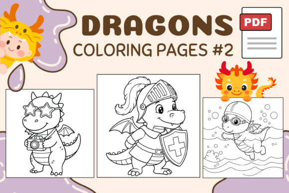 Dragons Coloring Pages 2