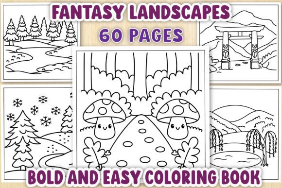 Exploring the World of Fantasy Landscapes Coloring Book Pages for Creative Escape