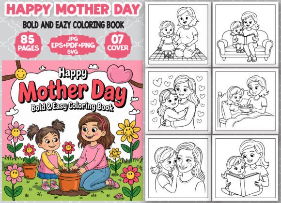 Happy Mother Day Coloring Book for Kids: A Creative Journey Through Art and Celebration